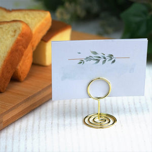 20pcs Mini Place Card Holders, Cute Table Number Holders, Small Size Table Card Holder Table Number Stands, Wire Photo Holder Picture Menu Clips For Wedding Centerpieces, Anniversary Party