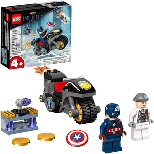 LEGO Marvel Captain America And Hydra Face-Off 76189 Collectible Building Kit; Captain America And Motorcycle Set; New 2021 (49 Pieces)